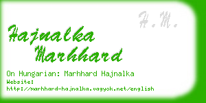 hajnalka marhhard business card